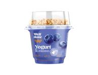 Valg. jogurtas WELL DONE su šilauogėmis, mėlynėmis, 6% rieb., 200 g