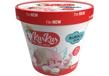 Valg. ledai KAR KAR su zefyrais, kramtomosios gumos skonio, 510 g