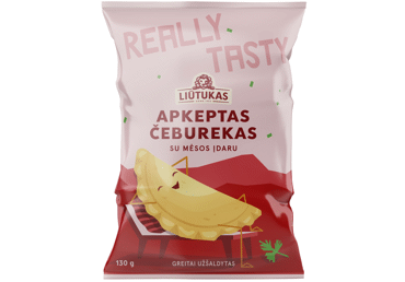 Šaldytas keptas čeburekas LIŪTUKAS su mėsos įdaru, 130 g