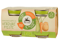 Ekologiška įvairių daržovių tyrelė ALCE NERO(kūd.nuo 4 mėn.), 160 g.