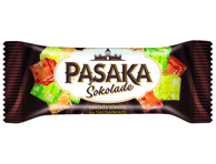 Šokoladu glaistytas varškės sūrelis PASAKA su saldainiais, 19 %, 40 g