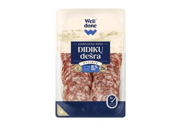 Vytinta, pjaustyta DIDIKŲ dešra WELL DONE, a. r., 100 g