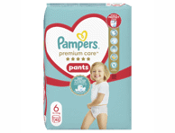Sauskelnės-kelnaitės PAMPERS Premium Care Pants, Jumbo Pack Plus, 6 dydis, 42 vnt.
