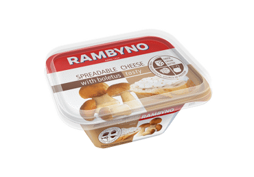 Lydytas RAMBYNO tep. sūrelis su baravykais, 50 % rieb. s. m., 175 g