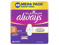 Higieniniai paketai ALWAYS Platinum Normal, Mega Pack, S1, 48 vnt.