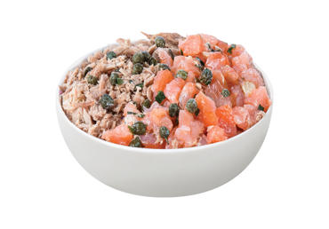 Sluoksniuotos lašišų ir tunų salotos, 1 kg