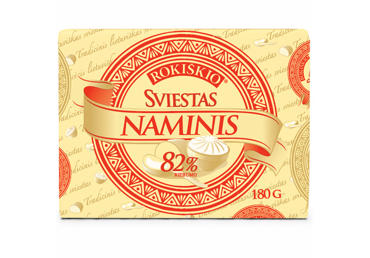 ROKIŠKIO NAMINIS sviestas, 82 % rieb., 180 g
