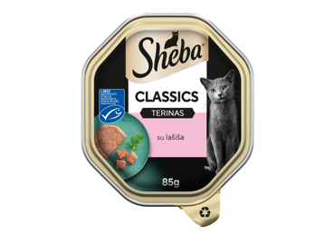 Konservuotas kačių ėdalas SHEBA su lašišomis, 85 g