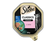 Konservuotas kačių ėdalas SHEBA su lašišomis, 85 g