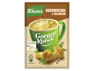 Greitai paruošiama baravykų sriuba KNORR CUP-A-SOUP su skrebučiais, 15 g