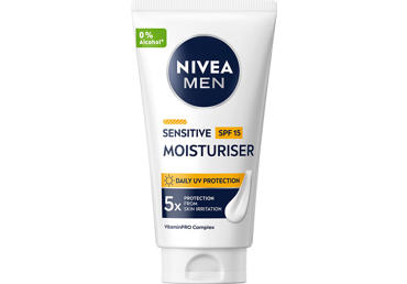 NIVEA MEN SENSITIVE drėkinamasis veido kremas su SPF 15, 75 ml - 2