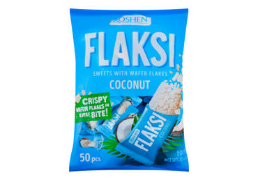 Saldainiai FLAKSI ROSHEN, kokosų skonio, 500 g