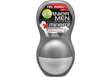 Vyriškas rutulinis dezodorantas GARNIER MINERAL INVISIBLE, 50 ml