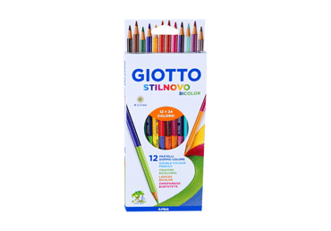 Dvispalviai pieštukai GIOTTO, 12 vnt., 24 spalvos, 12 vnt.