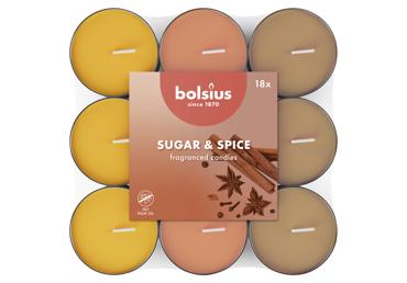 Skridininės žvakės BOLSIUS Sugar Spice, 18 vnt.