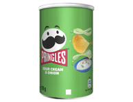 Traškučiai PRINGLES, grietinės ir svogūnų skonio, 70 g