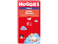 Berniukų sauskelnės-kelnaitės HUGGIES PANTS 4 (9-14 kg), 52 vnt.
