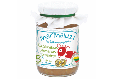Ekologiškas jautienos troškinys MARMALUZI nuo 8 mėn., 190 g