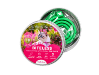 Kačių antiparazitinis antkaklis BITELESS, silikoninis, 38 cm