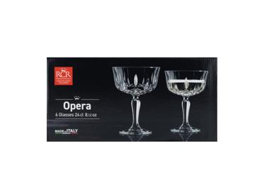 Šampano taurės RCR OPERA, 230 ml 6 vnt.