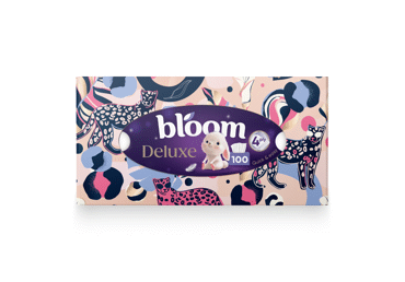 Kosmetinės servetėlės BLOOM DELUXE, 4 sluoksn., 100 vnt., 100 vnt. - 2