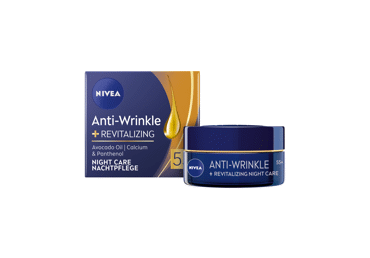 NIVEA naktinis atkuriantis kremas visų tipų odai +55, 50 ml - 2