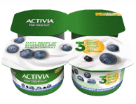 Jogurtas su mėlynėmis ACTIVIA, 4 x 120 g, 3 % rieb., 480 g