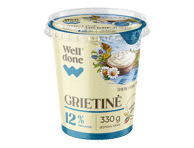 Grietinė WELL DONE, 12 % rieb., 330 g