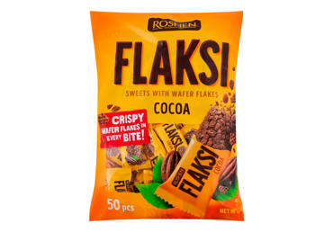 Saldainiai FLAKSI ROSHEN, kakavos skonio, 500 g