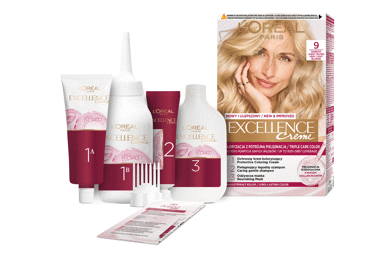 Plaukų dažai L'OREAL EXCELLENCE CREME, Nr. 9, 1 vnt. - 2