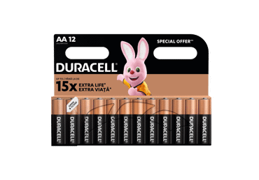 Elementai DURACELL AA, 12 vnt.