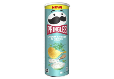 Traškus užkandis PRINGLES, kreminio sūrio ir žolelių skonio, 165 g