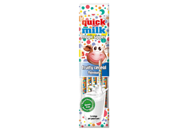 Šiaudeliai QUICK MILK, vaisių skonio, 30 g