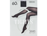 Moteriškos pėdkelnės SEVEN LEMON, 60 den, 4 dydis, juodos