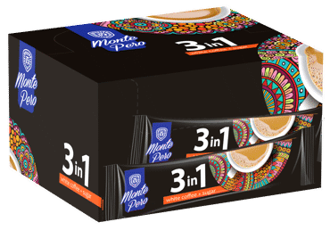 Tirpiosios kavos gėrimas MONTE PERO 3 IN 1, 490 g