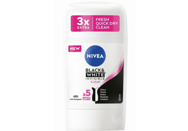 Moteriškas pieštuk. antiperspirantas NIVEA BLACK&WHITE CLEAR, 50 ml