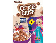 Sausainių formos dribsniai NESTLE COOKIE CRISP, šokolado sk., 375 g