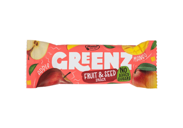 Vaisių ir sėklų užkandis GREENZ, mangų skonio, 30 g