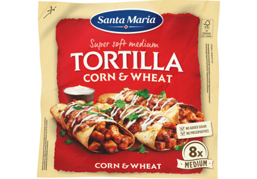Kukurūzų ir kviečių tortilijos SANTA MARIA, 336 g