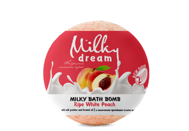 Vonios burbulas MILKY DREAM Milky Baltas persikas, 100 g