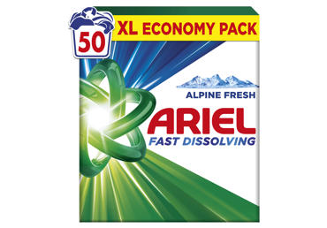 Skalbimo milteliai ARIEL Alpine Fresh, 50 skalb., 2,75 kg
