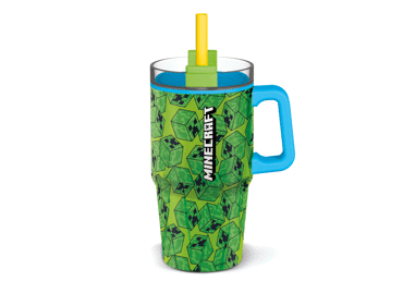 Gertuvė su šiaudeliu Minecraft STOR, 640 ml