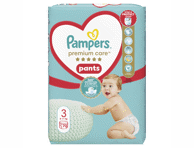Sauskelnės-kelnaitės PAMPERS Premium Care Pants, Jumbo Pack Plus, 3 dydis, 70 vnt