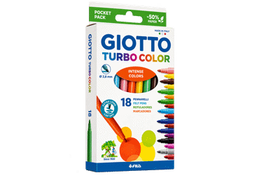 Flomasteriai GIOTTO TURBO COLOR, 18 vnt., 18 vnt.