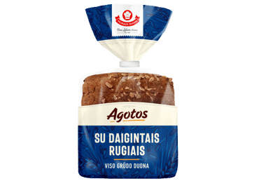 Viso grūdo AGOTOS duona su daigintais rugiais, 350 g