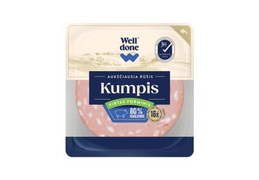Virtas pjaustytas forminis kumpis WELL DONE, a. r., 200 g