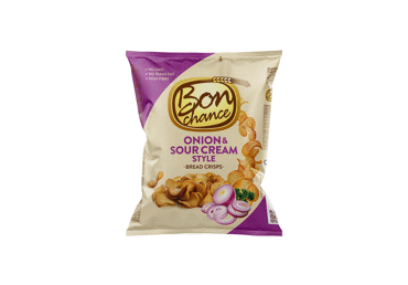 Duonos traškučiai BON CHANCE su grietine ir svogūnais, 120 g