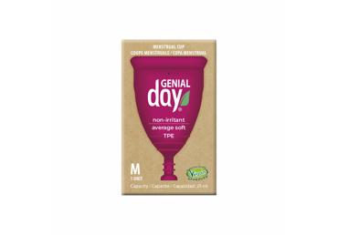 Menstruacinė taurelė iš medicininio TPE GENIAL DAY, M, 1 vnt.
