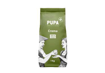 Kavos pupelės PUPA idealiai pieniškai kavai, 1000 g