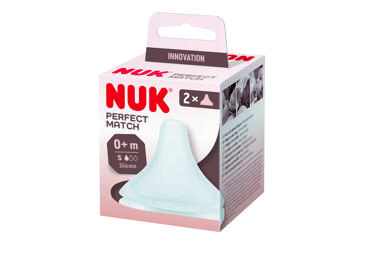Silikoninis žindukas NUK PERFECT MATCH S;2vnt, 0+ mėn.